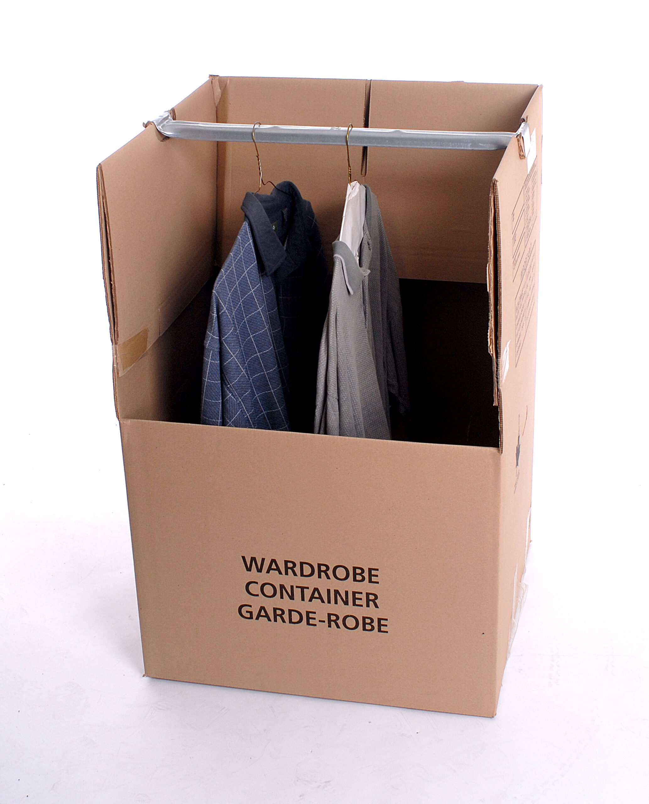 Small Hanging Wardrobe Moving Box (with bar)